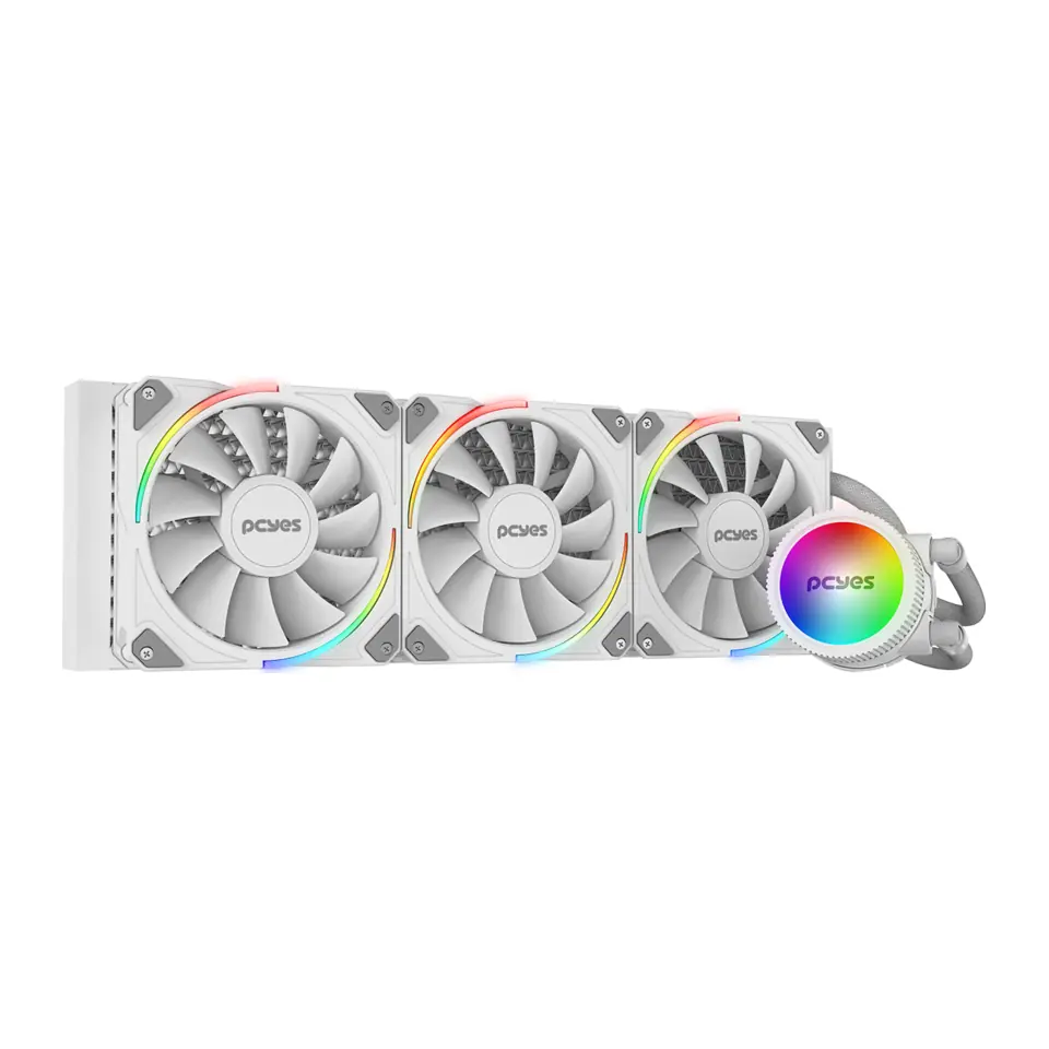 WaterCooler PCYES Sangue Frio 3 White Ghost, ARGB, 360mm, Intel/AMD, TDP 350W, Branco - ARGBSF3360WGBR
