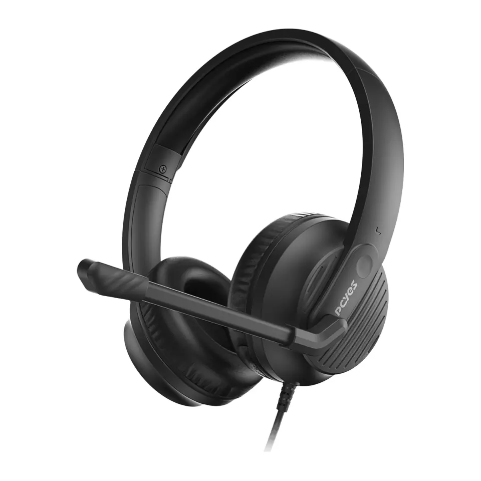 Headset PCYES Comfort CM500 Preto, USB, Driver 40mm, Microfone Omnidirecional, Cabo 1,8m - CM500