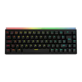 Teclado Mecânico Gamer PCYES Shiyan Black Vulcan 60%, Switch Outemu Red, Led Rainbow e Barra RGB, ABNT2, USB - TPSHBVRD