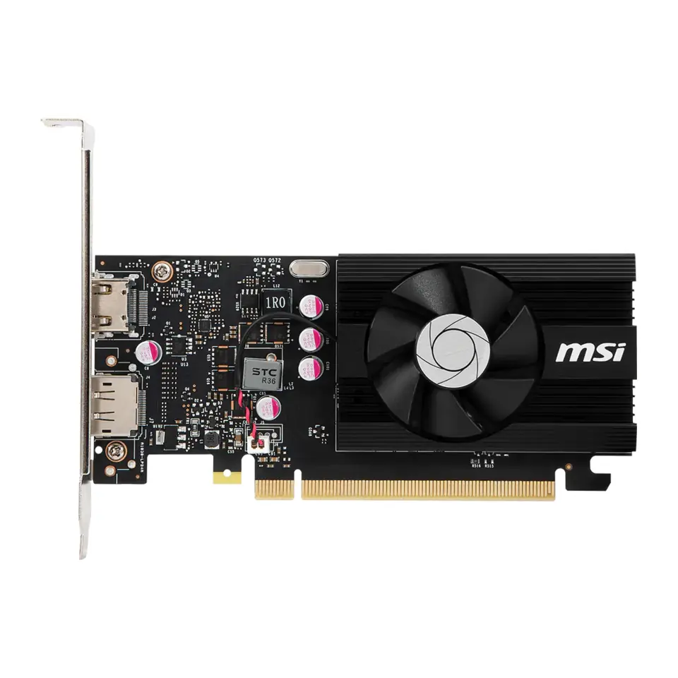Placa de Vídeo MSI GeForce GT 1030 LP OC 4GB DDR4 64-bit PCI-E 3.0 - 912-V812-098