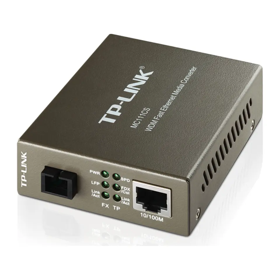 Conversor de Mídia TP-Link Omada MC111CS Fast Ethernet WDM Monomodo SC 20 km Tx 1550 nm Rx 1310 nm - MC111CS