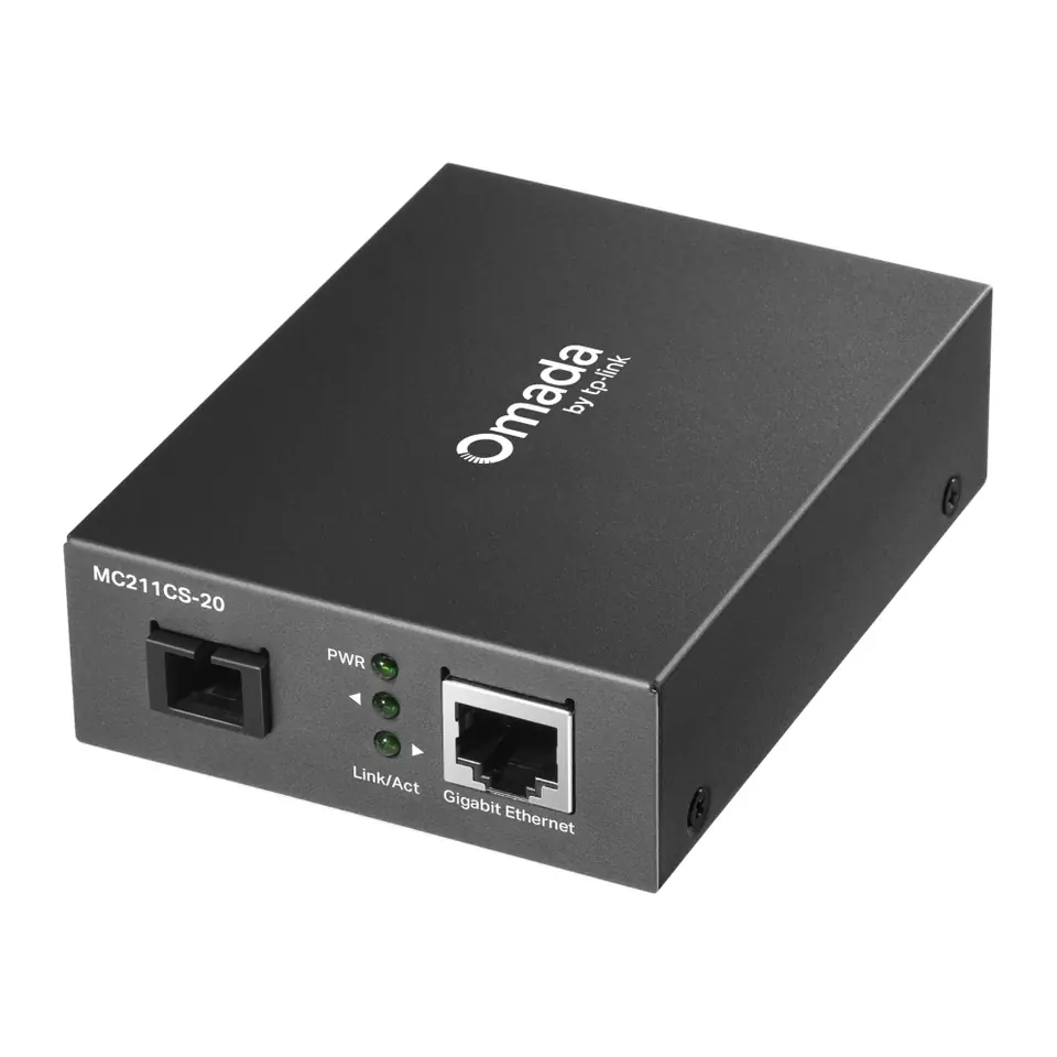 Conversor de Mídia TP-Link Omada MC211CS-20 Gigabit WDM Fibra Única SC Tx 1550 nm Rx 1310 nm - MC211CS-20