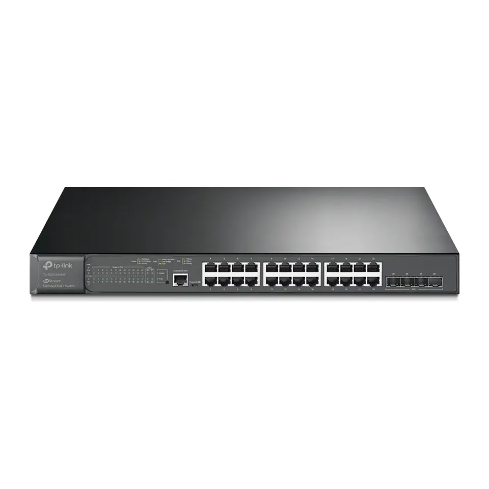 Switch TP-Link Omada TL-SG3428XMP 28 Portas 24 Gigabit PoE+ 384W e 4 SFP+ 10G Gerenciável L2+ - TL-SG3428XMP