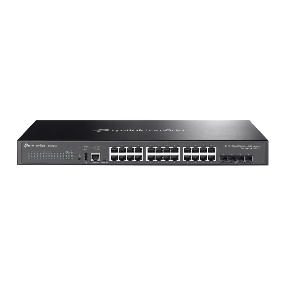 Switch TP-Link Omada SG5428X 28 Portas 24 Gigabit e 4 SFP+ 10G Gerenciável L3 Lite Empilhável - SG5428X