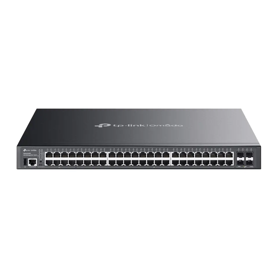 Switch TP-Link Omada SG5452XMPP 52 Portas 48 Gigabit PoE++ 770W e 4 SFP+ 10G Gerenciável L3 Lite - SG5452XMPP