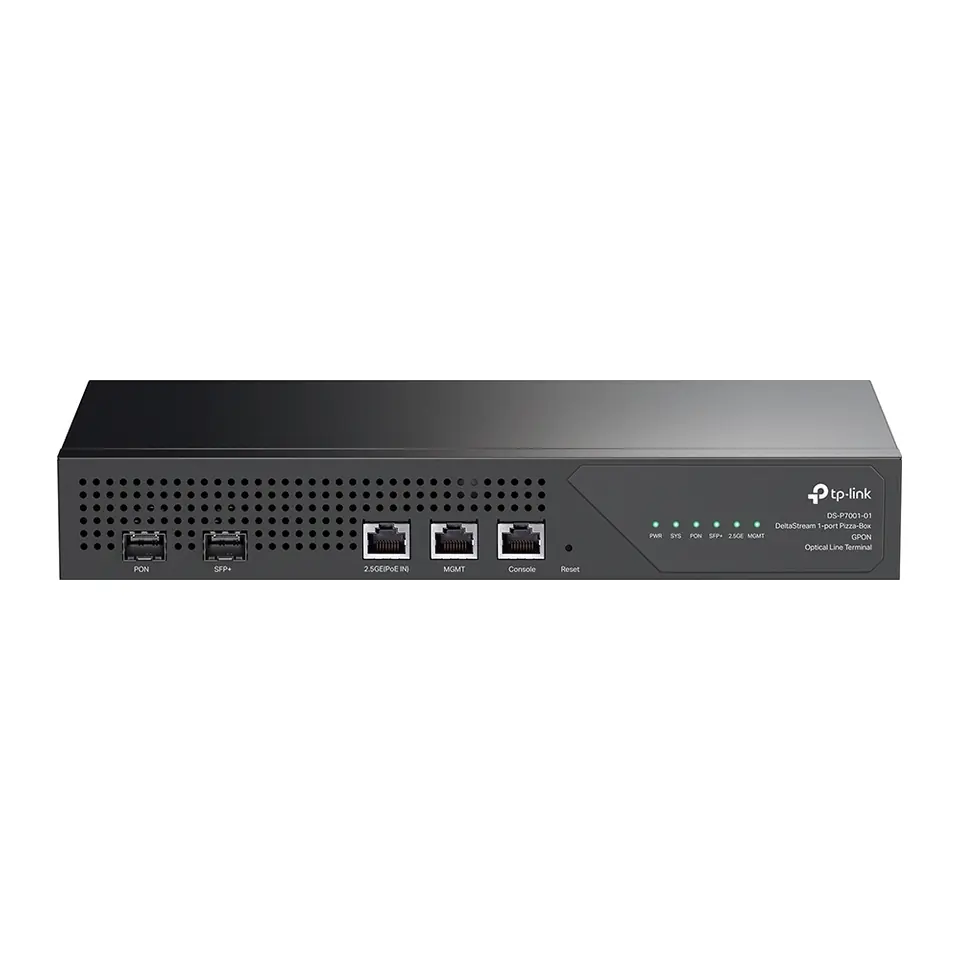 OLT GPON TP-Link DeltaStream DS-P7001-01 Pizza-box 1 Porta PON com Uplink SFP+ 10G e PoE - DS-P7001-01