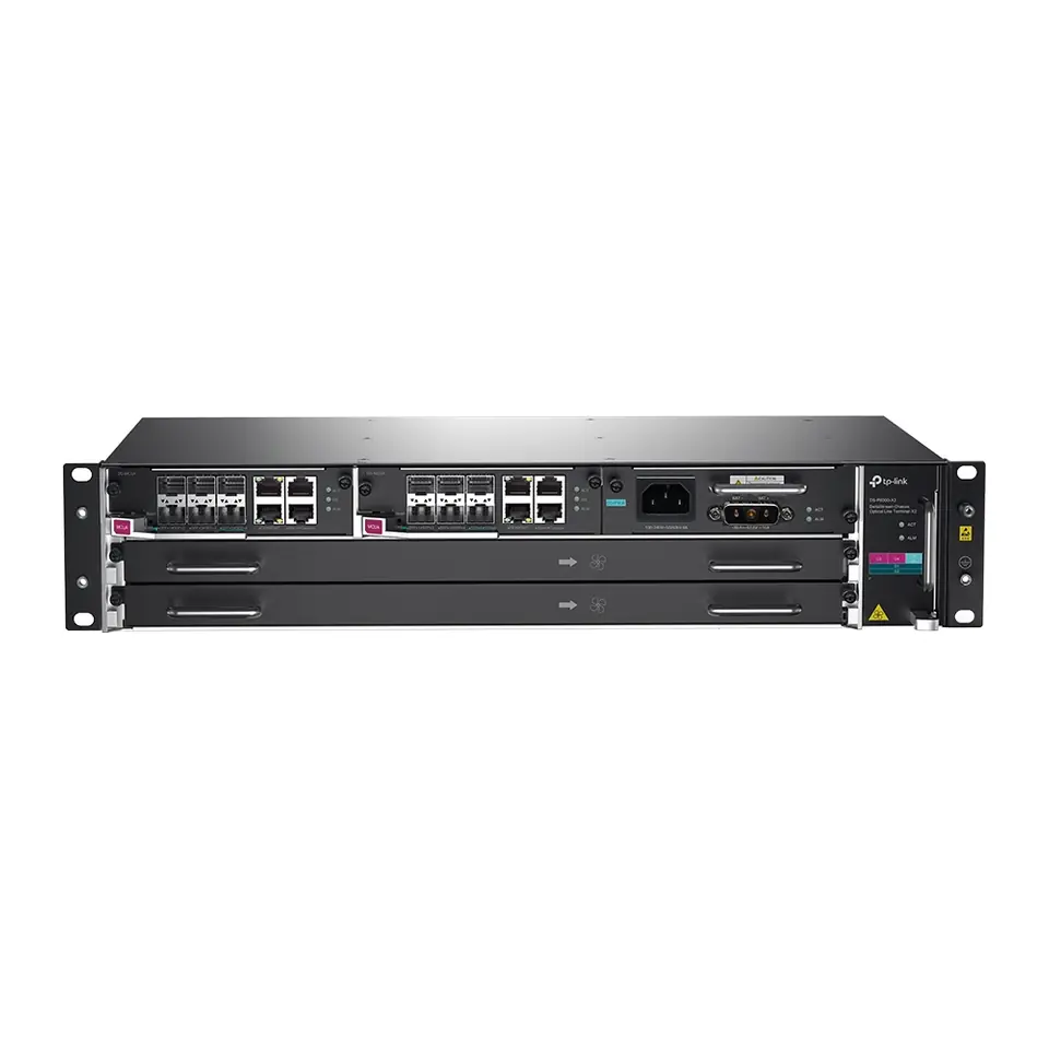OLT Chassi TP-Link DeltaStream DS-P8000-X2 XGS-PON e GPON até 32 Portas PON com Controle Duplo - DS-P8000-X2