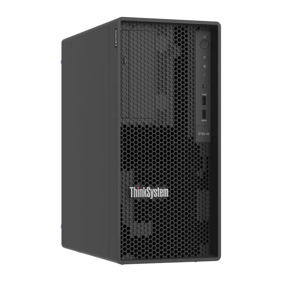 Servidor Lenovo ThinkSystem ST50 V3 Torre - Intel Xeon E-2414 4C, 16GB DDR5, HD 2TB SATA, Fonte 300W