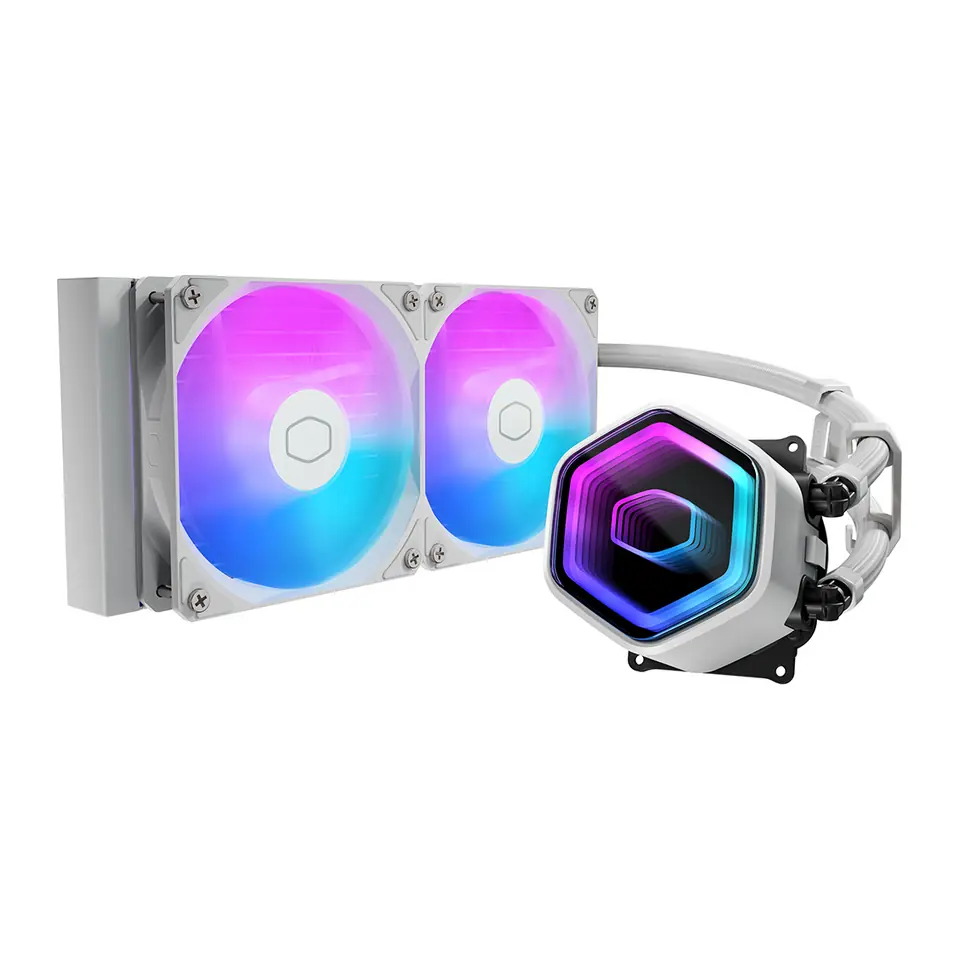 WaterCooler Cooler Master MasterLiquid 240 Core II, ARGB, 240mm, Intel/AMD, Branco - MLW-D24M-A18PA-RW