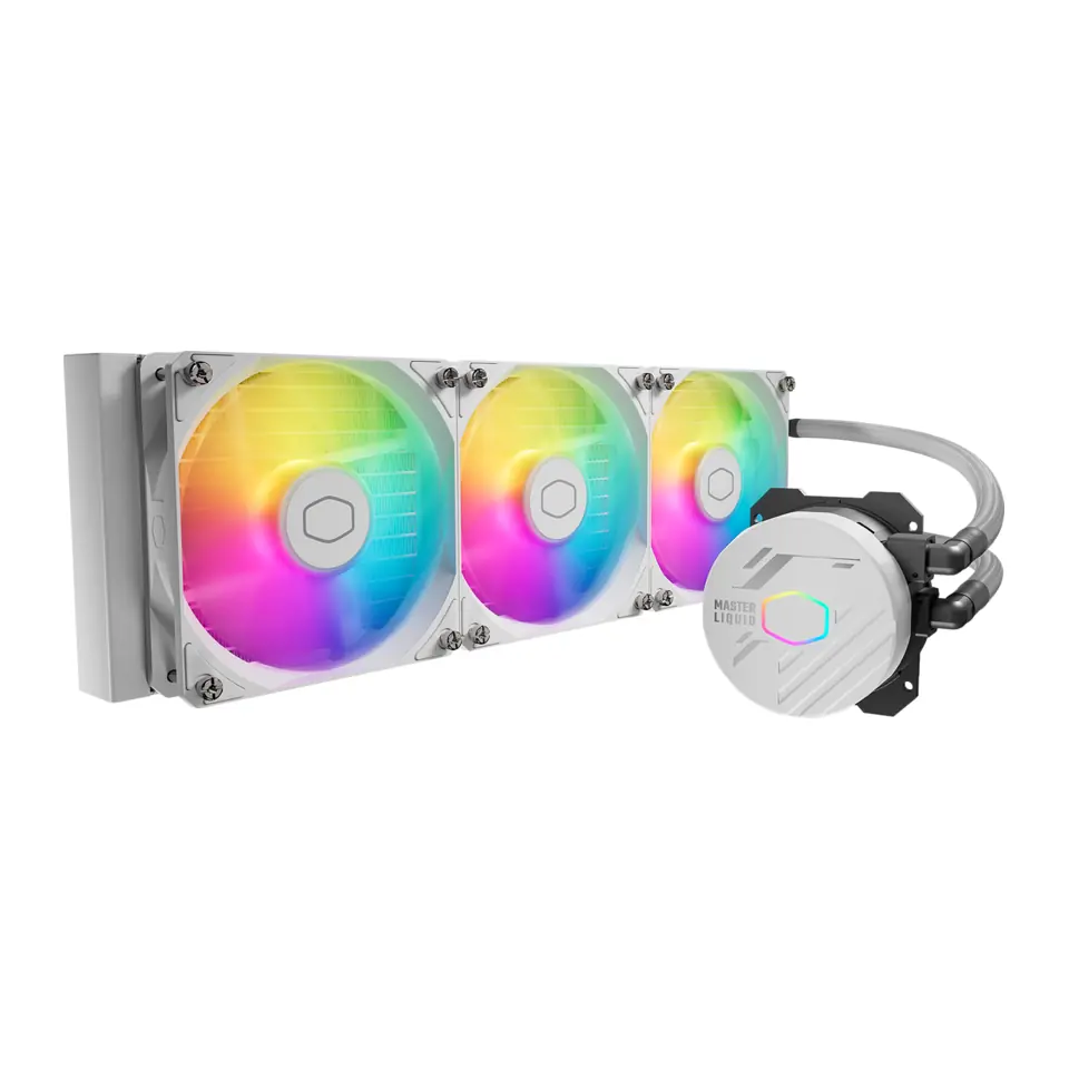WaterCooler Cooler Master MasterLiquid 360L Core ARGB, 360mm, Intel/AMD, Branco - MLW-D36M-A18PZ-RW