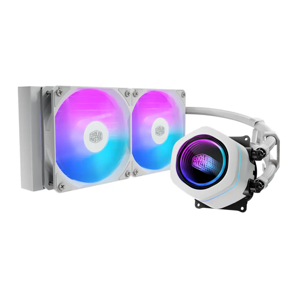 WaterCooler Cooler Master MasterLiquid Core Nex 240, ARGB, 240mm, Intel/AMD, Branco - MLX-D24M-A18PA-RW