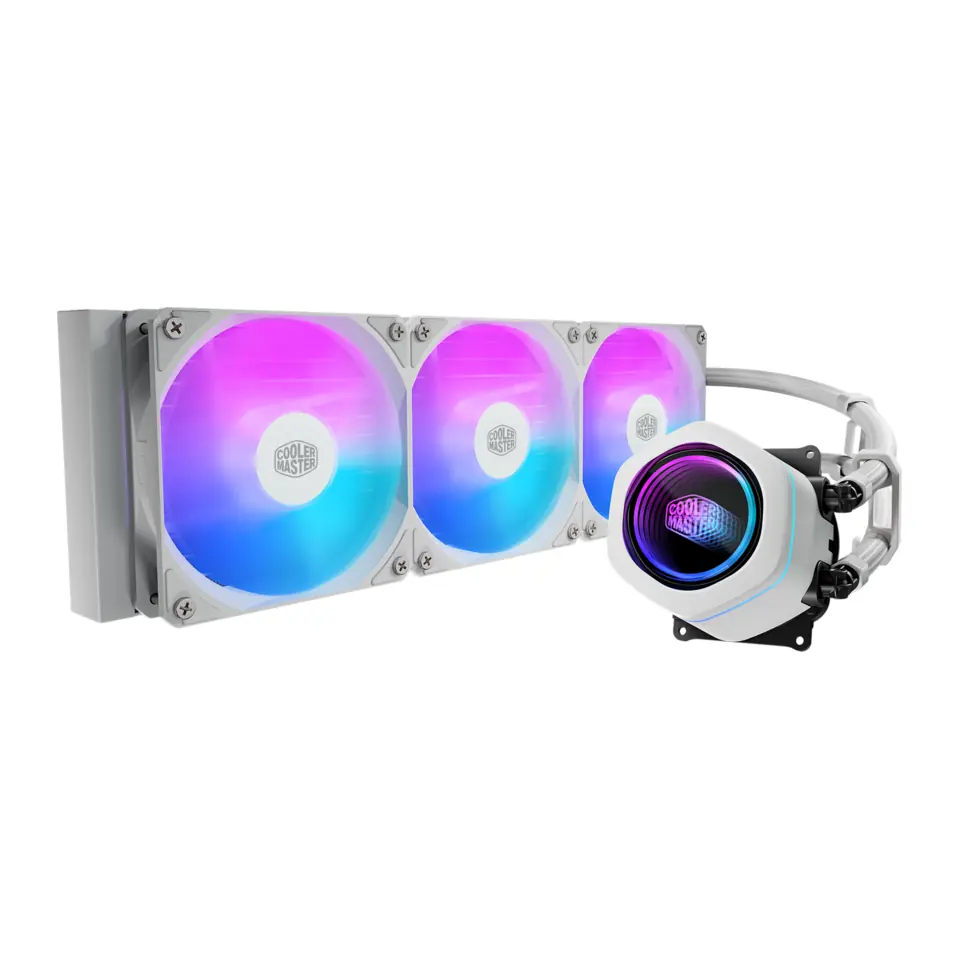 WaterCooler Cooler Master MasterLiquid Core Nex 360, ARGB, 360mm, Intel/AMD, Branco - MLX-D36M-A18PA-RW