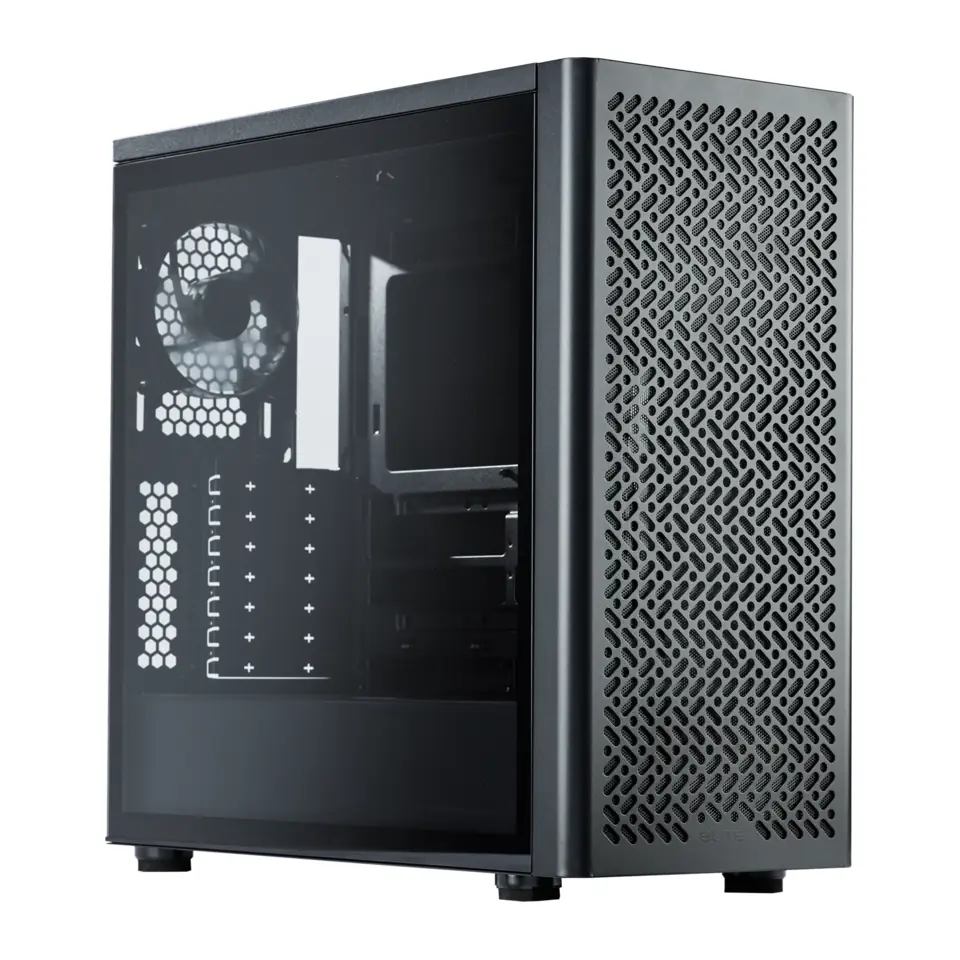Gabinete Cooler Master Elite 502 Lite, Mid Tower, E-ATX, Lateral em Vidro Temperado, 1 Fan 120mm, Preto - E502L-KGNN-S00