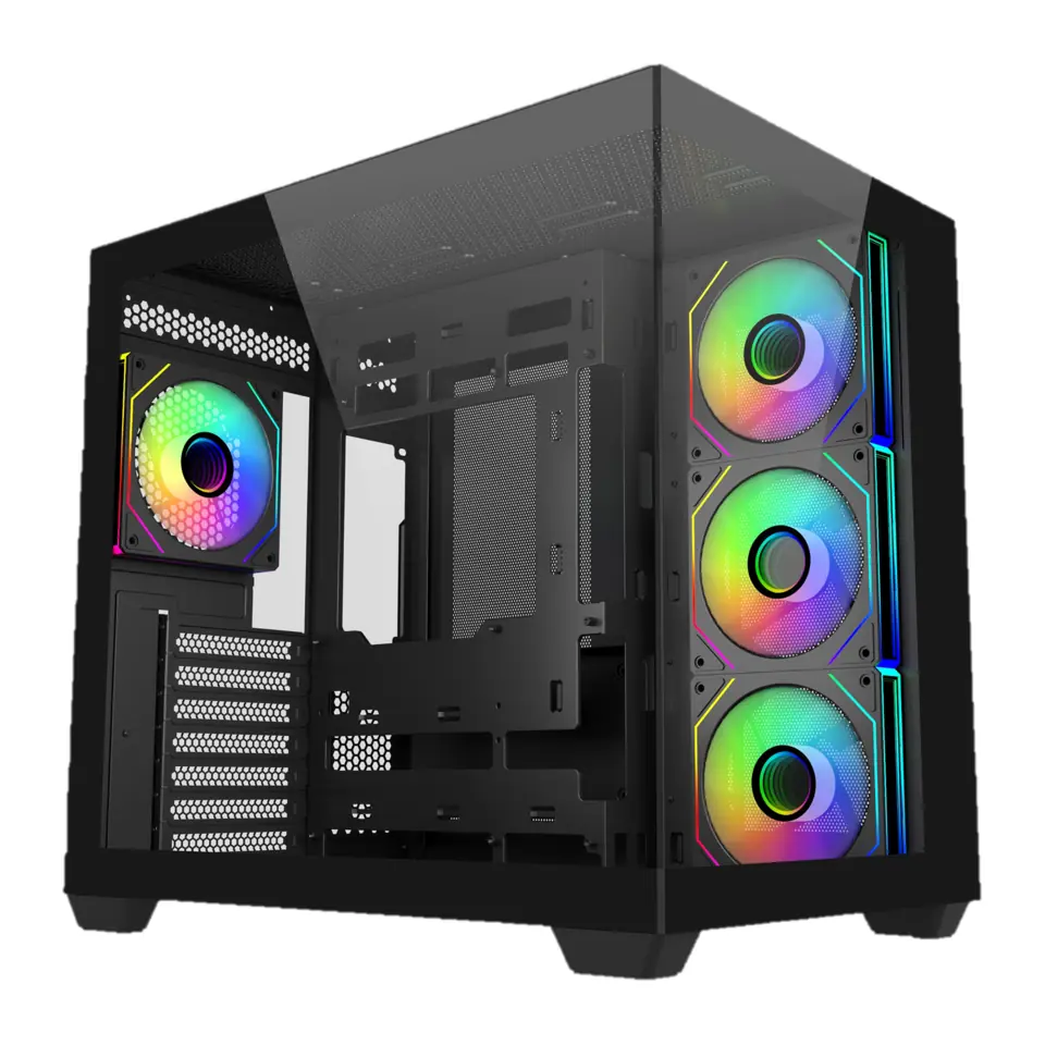 Gabinete Cooler Master Elite 681, Mid Tower, ATX, Vidro Panorâmico, 4 Fans ARGB 120mm, Preto - E681-KHNN-S00