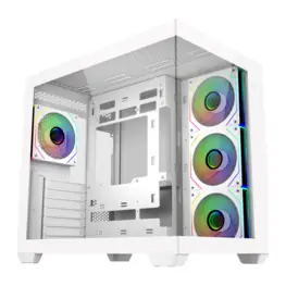 Gabinete Cooler Master Elite 681, Mid Tower, ATX, Vidro Panorâmico, 4 Fans ARGB 120mm, Branco - E681-WHNN-S00