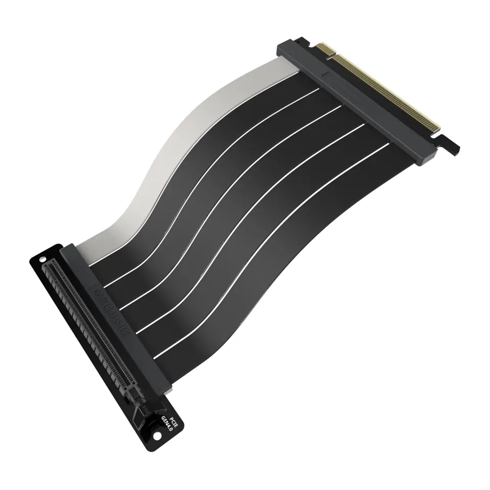 Cabo Riser Cooler Master PCIe 4.0 x16 V2 200mm, Preto - MCA-U002R-KPCI40-200