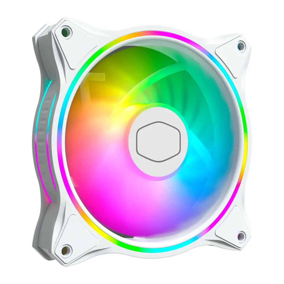 Kit com 3 Fans Cooler Master MasterFan MF120 Halo 120mm, ARGB, 1800RPM, Branco - MFL-B2DW-183PA-R1
