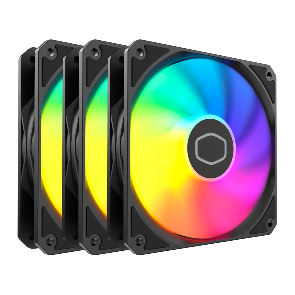 Kit com 3 Fans Cooler Master MF120 Lite ARGB 120mm, ARGB, 1750RPM, Preto - MFW-B2DN-173PA-R1