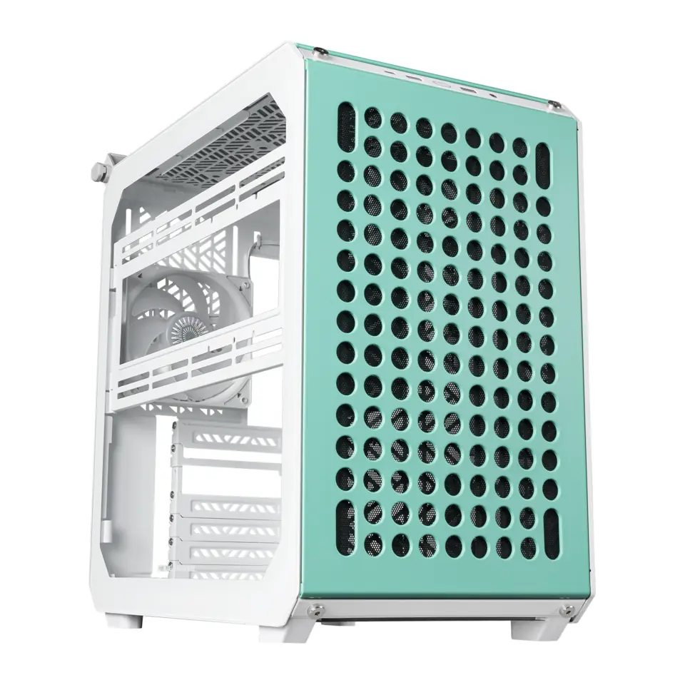 Gabinete Cooler Master QUBE 500 Flatpack Macaron Edition, Mid Tower, E-ATX, Lateral em Vidro Temperado, 1 Fan ARGB 120mm, Menta, Rosa e Creme - Q500-DGNN-S00