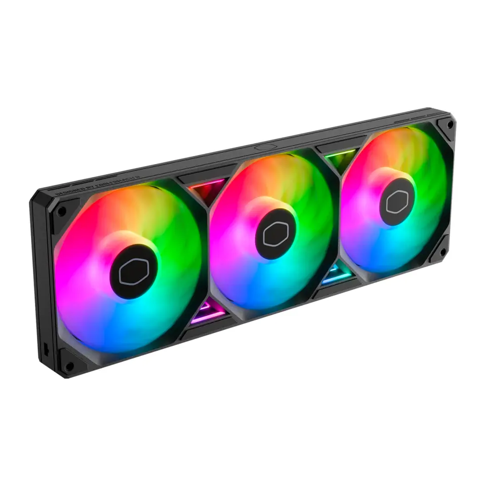Fan Cooler Master SickleFlow Edge 360 ARGB, 3 Fans em Estrutura Única 360mm, ARGB, 2500RPM, 190CFM, 38.5dBA, Preto - MFX-B2DN-25TP2-R1