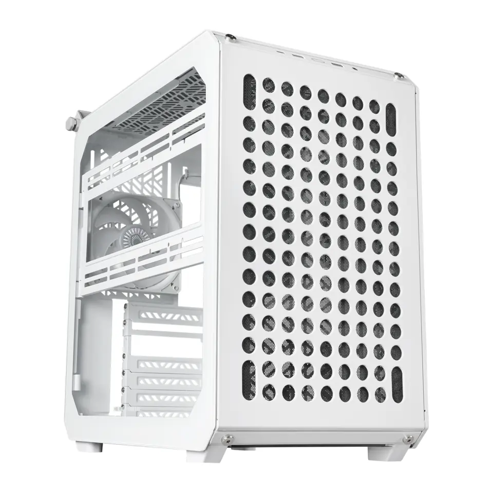 Gabinete Cooler Master QUBE 500 Flatpack, Mid Tower, E-ATX, Lateral em Vidro Temperado, 1 Fan 120mm, Branco - Q500-WGNN-S00