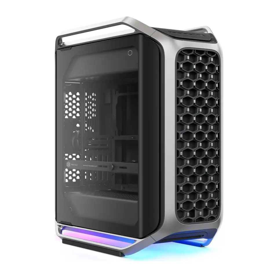 Gabinete Cooler Master COSMOS ALPHA, Full Tower, E-ATX, Lateral em Vidro Temperado, 3 Fans (2x 200mm + 1x 120mm), Preto e Prata - C700-KGNN-S00