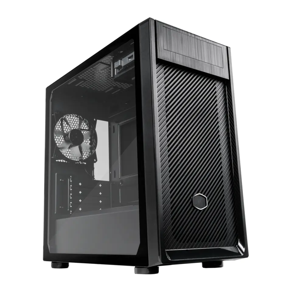 Gabinete Cooler Master Elite 300, Mini Tower, Micro-ATX, Lateral em Vidro Temperado, 1 Fan 120mm, Baia 5,25", Preto - E300-KG5N-S00