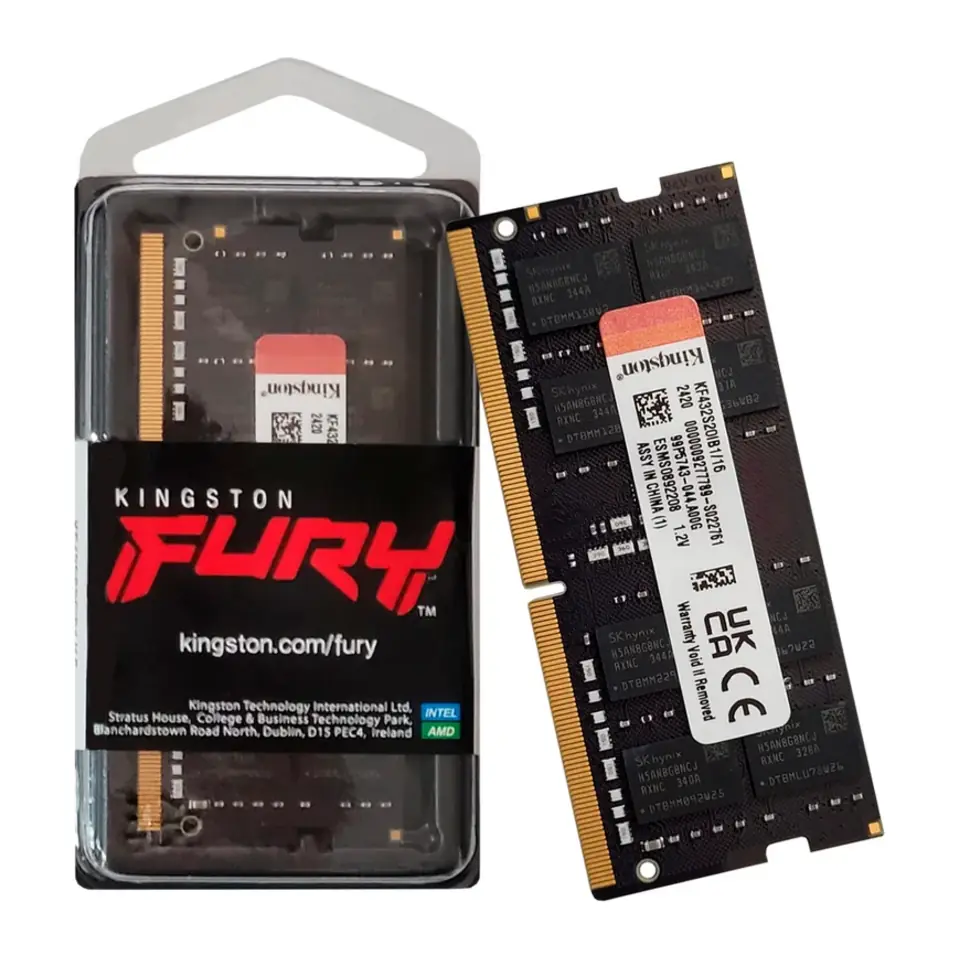 Memória Notebook Kingston Fury 16GB DDR4 SO-DIMM 3200MHz 1.2V