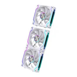 Kit com 3 Cooler Fans Fortrek Twister Wireless 120mm, ARGB, Branco