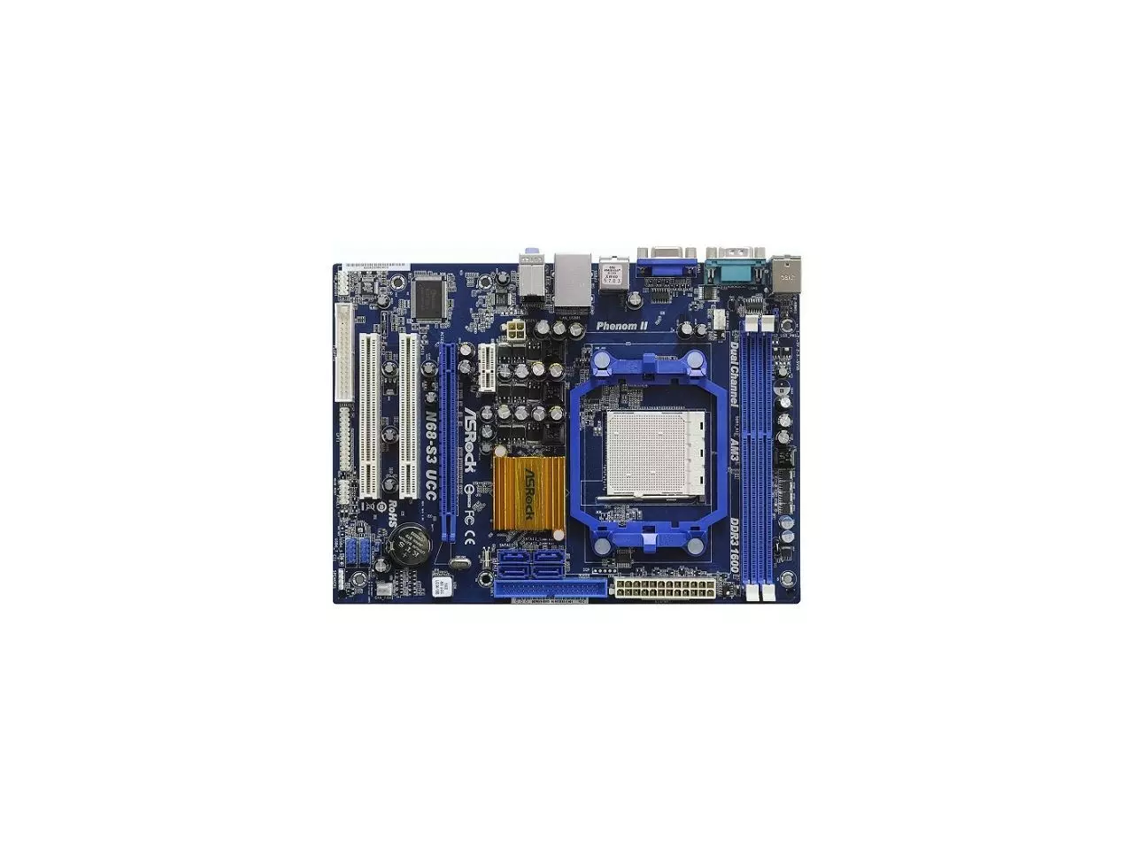 ASRock N68-S3 UCC (Socket AM3) NVIDIA GeForce 7025 — HARDSTORE